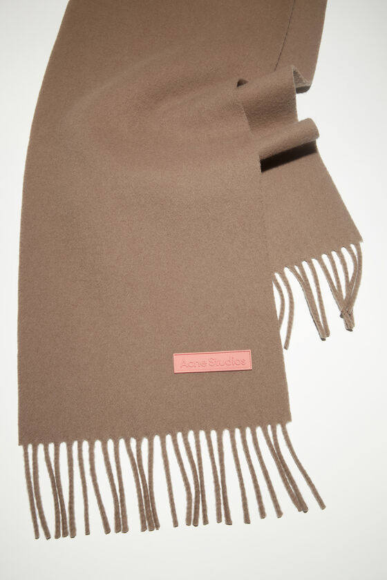 (image for) Expertly-Crafted Wool scarf pink label - Narrow